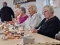 Seija Mäkelä, Gunvor Stenvall, Estrid Aro och Gunilla Holmqvist i allsången 16.3 2023